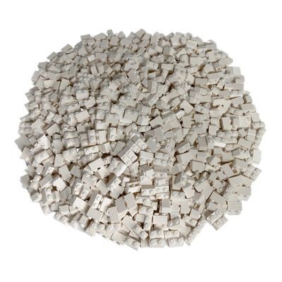 LEGO LEGO 1x2 Riffelsteine Weiss - Rillen Mauersteine - White 2877 - 100x LEGO 1x2 Рифленые камни, белые — рифленые кирпичи — белые 2877 — 100x