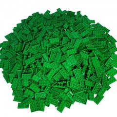 LEGO LEGO 2X4 Platten Grun - 100 Stuck - Green plate 3020 LEGO 2X4 Тарелки Зеленые - 100 штук - Зеленая тарелка 3020