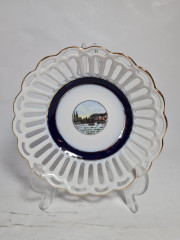 Тарелка винтажная PM &quot;Мост в Кельне&quot;, фарфор, 15.5 см, Германия, 1960-70гг.