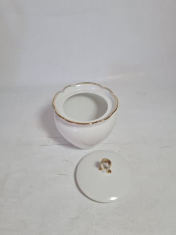 Чайный набор винтажный Seltmann Weiden Bavaria / 48 er, серия Inka, золотой декор, чайник, молочник, сахарница, фарфор, Германия, 1960-70гг.