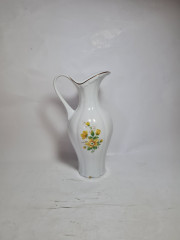 Ваза - кувшин винтажная Royal KPM Bavaria &quot;Желтые цветы&quot;, ручная роспись, фарфор, 12 см, Германия, 1960-70гг.