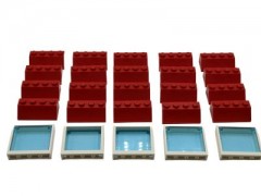 LEGO LEGO 2x4 Dachsteine Rot und Fenster - 25 Stuck - Red 3037 NEU LEGO 2x4 черепица красная и окно - 25 штук - красный 3037 НОВИНКА