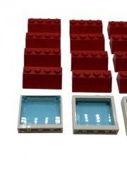 LEGO LEGO 2x4 Dachsteine Rot und Fenster - 25 Stuck - Red 3037 NEU LEGO 2x4 черепица красная и окно - 25 штук - красный 3037 НОВИНКА
