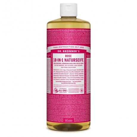 Dr. Bronner's Rose 18in1 Naturseife 945ml  Роза натуральное мыло 18в1 945мл