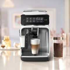 Philips Philips Kaffeevollautomat 3200 Serie EP3243/70 LatteGo, inkl. gratis Genusspaket im Wert von UVP 49,99 €, weiss  Полностью автоматическая кофемашина Philips серии 3200 EP3243/70 LatteGo, включая бесплатный пакет развлечений стоимостью 49,99 евро, 