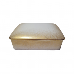 Шкатулка винтажная Tirschenreuth Bavaria P.T с позолотой, прямоугольная, фарфор, 14 x 11,5 см, Германия, 1960-70гг.