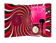 MAC Hypnotizing HolidayTrick of the Light Extra Dimension Skinfinish Kit, МАК Набор для макияжа лица Хайлайтер с эффектом сияния+Кисть+Косметичка