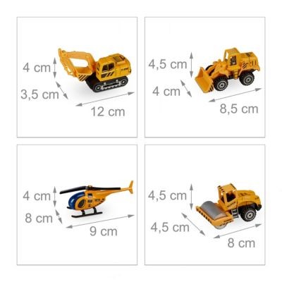 relaxdays Baustellenfahrzeuge Kinder 6er Set Детский набор строительных машин из 6 шт.