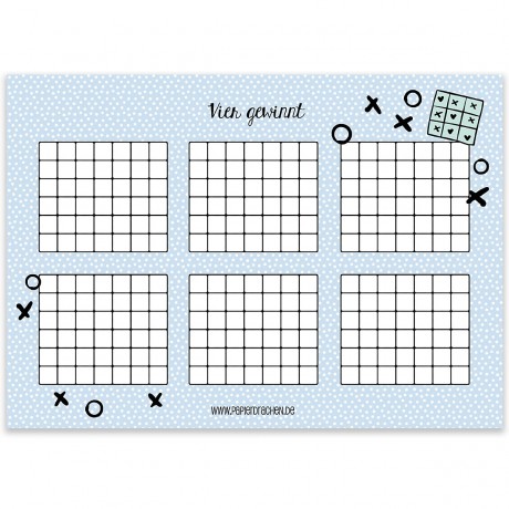 PAPIERDRACHEN Spielblock-Set: 4 Gewinnt Набор игровых блоков: 4 в ряд