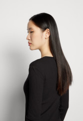 Tommy Hilfiger FRILL MIDI DRESS Jumper dress black ПЛАТЬЕ МИДИ FRILL платье-джемпер черный