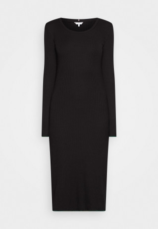 Tommy Hilfiger FRILL MIDI DRESS Jumper dress black ПЛАТЬЕ МИДИ FRILL платье-джемпер черный