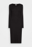 Tommy Hilfiger FRILL MIDI DRESS Jumper dress black ПЛАТЬЕ МИДИ FRILL платье-джемпер черный
