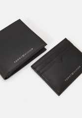 Tommy Hilfiger HOLDER &amp; MINI  WALLET SET Wallet black НАБОР ДЕРЖАТЕЛЯ И МИНИ-КОШЕЛЬКА Бумажник черный