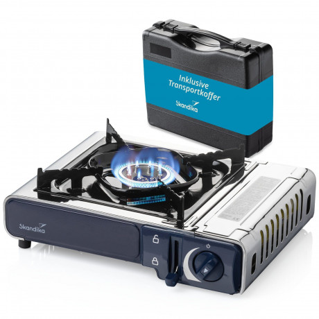Skandika Skandika Gaskocher Brann 1-flammig, (1-St), robuster Campingkocher fur Gaskartuschen MSF-1A 227 g, Edelstahl  Газовая плита Skandika Brann 1 пламя, (1 шт.), прочная походная плита для газовых баллончиков MSF-1A 227 г, нержавеющая сталь