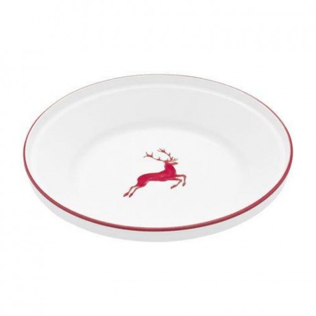 Gmundner Keramik Gmundner Keramik Rubinroter Hirsch Reifschussel ohne Henkel d: 28 cm / h: 6,6 cm Керамическая миска Gmundner с рубиновым благородным оленем без ручки d: 28 см / высота: 6,6 см