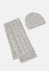 Tommy Hilfiger SET Beanie light grey heather НАБОР шапочка светло-серый вереск