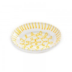 Gmundner Keramik Gmundner Keramik Gelbgeflammt Reifschussel ohne Henkel d: 32 cm / h: 7,4 cm Керамическая чаша Gmundner для глазури желтого цвета без ручки d: 32 см / высота: 7,4 см