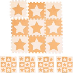 relaxdays 45 x Puzzlematte Sterne orange-beige 45 x коврик-пазл звезды оранжево-бежевый