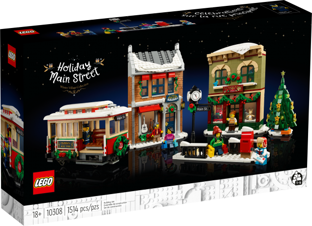 Lego Weihnachtlich geschmuckte Hauptstrasse Главная улица, украшенная к Рождеству