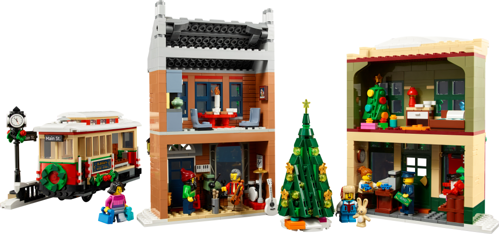 Lego Weihnachtlich geschmuckte Hauptstrasse Главная улица, украшенная к Рождеству