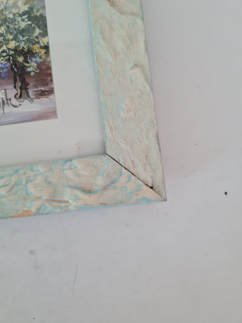 Картина винтажная "Сбор винограда" М.Кристоф, 35 x 28,5 см, Германия, 1960-70гг.