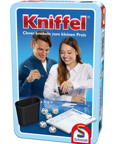 Schmidt Spiele 51203 Kniffel, Настольная игра Книффель дорожная (Германия) 51203 Kniffel, игра в кости, от 2 до 8 игроков, от 8 лет
