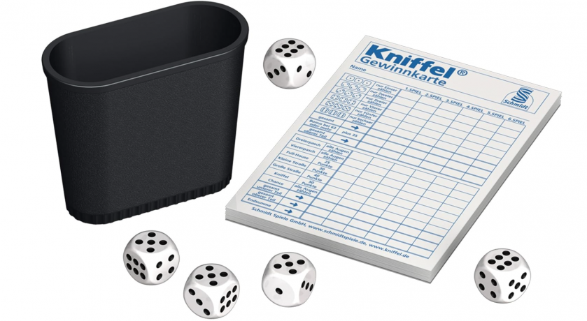 Schmidt Spiele 51203 Kniffel, Настольная игра Книффель дорожная (Германия) 51203 Kniffel, игра в кости, от 2 до 8 игроков, от 8 лет