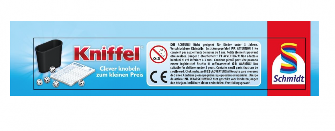 Schmidt Spiele 51203 Kniffel, Настольная игра Книффель дорожная (Германия) 51203 Kniffel, игра в кости, от 2 до 8 игроков, от 8 лет