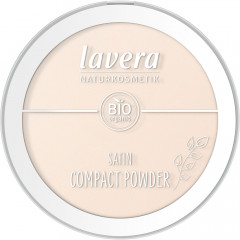 LAVERA Satin Compact Powder Light 01 nude, 9,5 g, Лавера Компактная пудра с сатиновым выравнивающим финишем, оттенок Light 01 nude, био-миндальное масло и био-рисовая пудра, 9,5 г