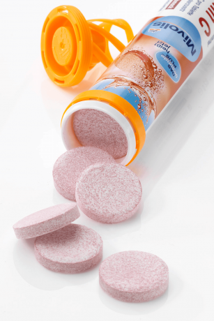 Mivolis Vitamin C Brausetabletten SET 3x20 St, Миволис НАБОР Шипучие таблетки Витамин C 240 мг со вкусом апельсина, 3х20 шт