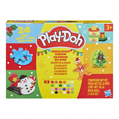 Hasbro Play-Doh Adventskalender G3361, Hasbro Play-Doh детский адвент-календарь с пластилином и инструментами, 24 баночки и 16 аксессуаров, от 3 лет