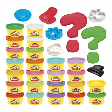 Hasbro Play-Doh Adventskalender G3361, Hasbro Play-Doh детский адвент-календарь с пластилином и инструментами, 24 баночки и 16 аксессуаров, от 3 лет