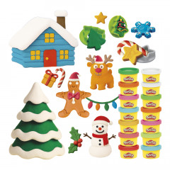 Hasbro Play-Doh Adventskalender G3361, Hasbro Play-Doh детский адвент-календарь с пластилином и инструментами, 24 баночки и 16 аксессуаров, от 3 лет