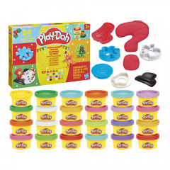 Hasbro Play-Doh Adventskalender G3361, Hasbro Play-Doh детский адвент-календарь с пластилином и инструментами, 24 баночки и 16 аксессуаров, от 3 лет