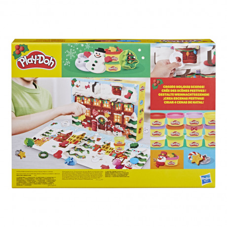 Hasbro Play-Doh Adventskalender G3361, Hasbro Play-Doh детский адвент-календарь с пластилином и инструментами, 24 баночки и 16 аксессуаров, от 3 лет