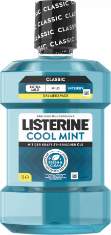 Listerine Mundspuelung Cool Mint XXL, 1000 ml, Listerine ополаскиватель для полости рта Cool Mint XXL с интенсивным мятным вкусом, 1000 мл