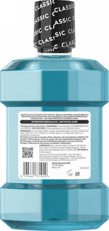 Listerine Mundspuelung Cool Mint XXL, 1000 ml, Listerine ополаскиватель для полости рта Cool Mint XXL с интенсивным мятным вкусом, 1000 мл