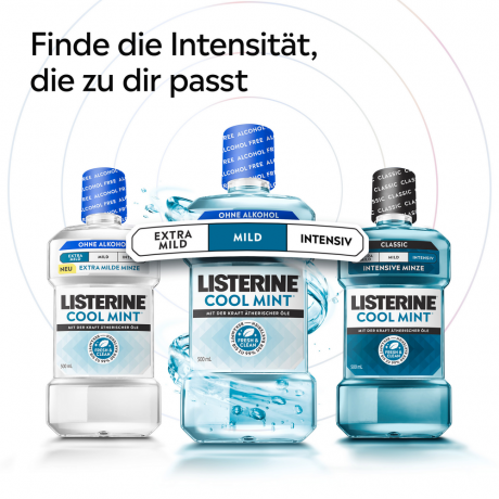 Listerine Mundspuelung Cool Mint XXL, 1000 ml, Listerine ополаскиватель для полости рта Cool Mint XXL с интенсивным мятным вкусом, 1000 мл