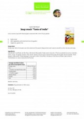 Krauterhaus Sanct Bernhardt Soup snack "Taste of India" (pack of 10), 200 г