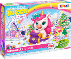 CRAZE Kinder Badezusaetze Unicorn Adventskalender 2026, CRAZE детский адвент-календарь с товарами для ванны и аксессуарами, 24 сюрприза