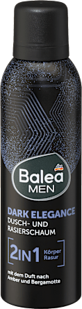 Balea MEN Duschschaum Dark Elegance 2in1, 200 ml, Пена Dark Elegance для душа и бритья с ароматом черники и цветов, 200 мл