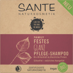 SANTE FAMILY Festes Glanz Pflege-Shampoo Bio-Birkenblatt &amp; pflanzliches Protein, 60 g, Санте Твёрдый шампунь Family для блеска волос с био-берёзой и растительными протеинами, 60 г