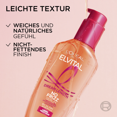 L'Oreal Paris Elvital Dream Length Dreamy Sleek Serum, 100 ml, Несмываемая разглаживающая сыворотка для длинных волос, без силиконов, термозащита до 230°C, 100 мл
