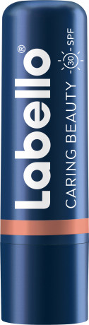 Labello Caring Beauty Nude LSF 30, Нюдовый бальзам для губ и щёк с маслом ши и миндальным маслом для питания и мягкости, SPF 30, 4,8 г