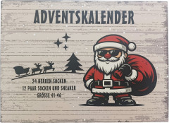 Herren Socken Adventskalender 2026, Мужской адвент-календарь 2026 с носками, 12 пар, размер 41–46