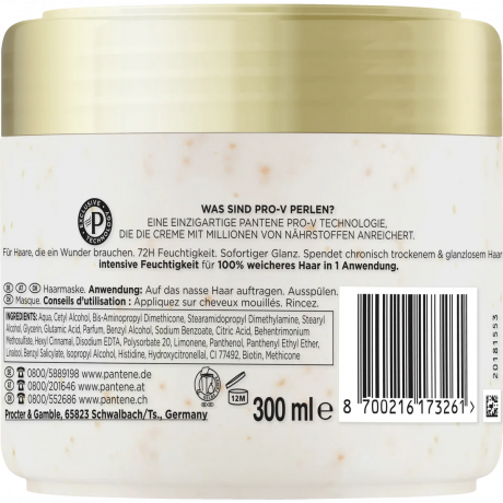 Pantene Pro-V Miracles Deep Hydration Intensive Haarmaske 300 ml, Интенсивная увлажняющая маска Miracles Deep Hydration, 300 мл