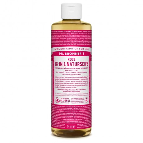 Dr. Bronner's Rose 18in1 Naturseife 475ml  Роза натуральное мыло 18в1 475мл