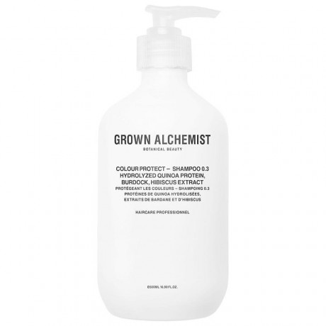 Grown Alchemist Colour-Protect Shampoo 0.3 Hydrolized Quiona Protein, Burdock, Hibiscus Extract Шампунь для защиты цвета 0,3 гидролизованного протеина Quiona, лопуха, экстракта гибискуса