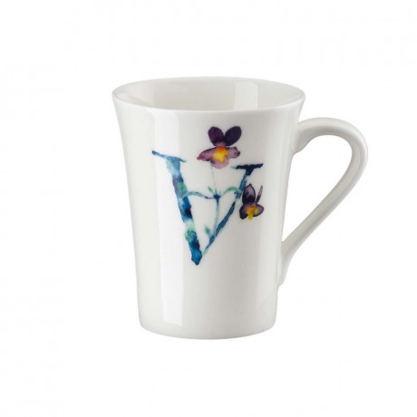 Hutschenreuther Hutschenreuther Flower Alphabet Becher mit Henkel V-Viola 0,40 L Кружка Hutschenreuther Flower Alphabet с ручкой V-Viola 0,40 л
