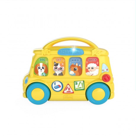 CHICCO Interaktiver zweisprachiger Schulbus zum Spielen und Lernen Интерактивный двуязычный школьный автобус для игр и обучения